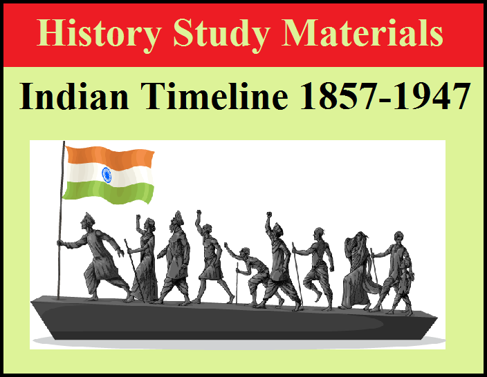 Indian History Timeline 1857-1947