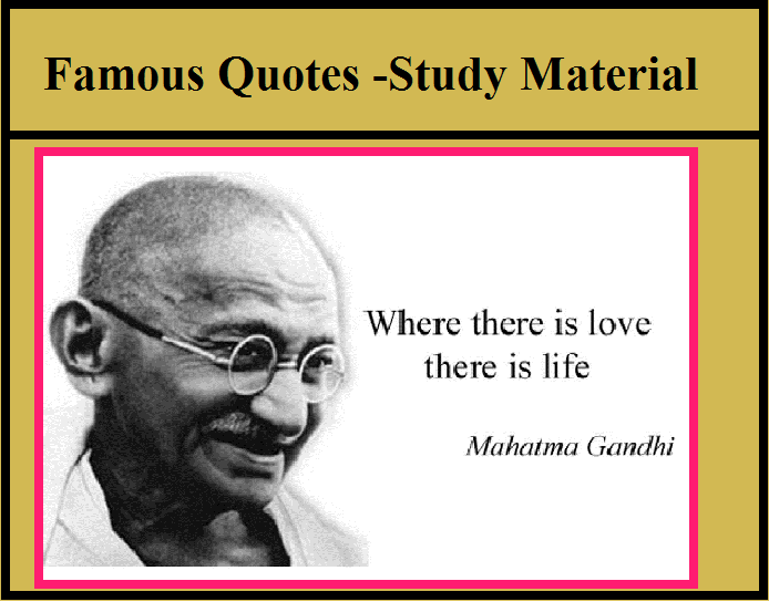 Famous Quotes Study Material Exams Daily