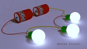 series circuit with bulbs lighting up