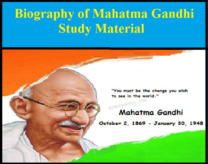 mahatma gandhi short biography