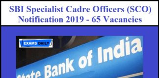 Image result for SBI 65 SPECIALIST CADRE OFFICERS (SCO) VACANCIES NOTIFICATION 2019