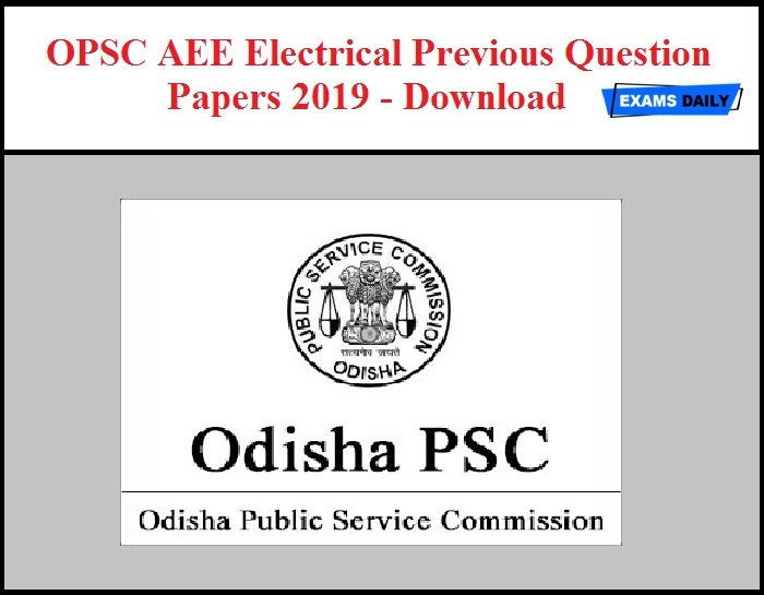 OPSC AEE Electrical Previous Question Papers 2019