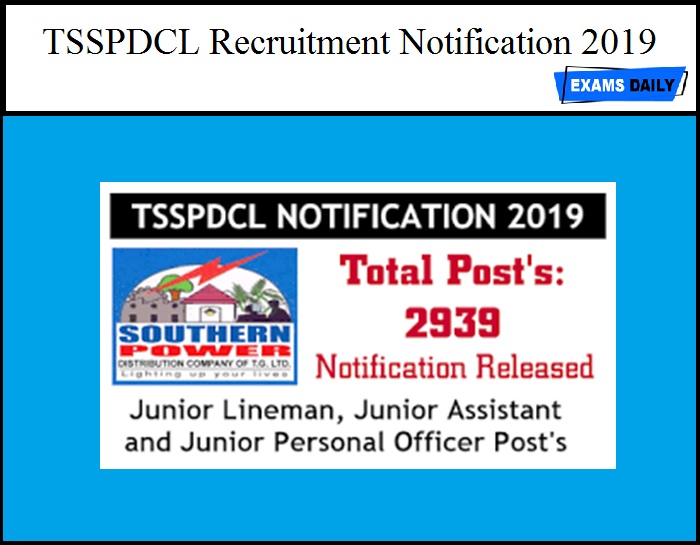 tsspdcl recruitment 2019