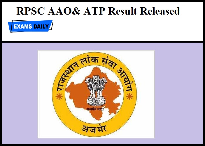 RPSC AAO& ATP Result 2019 Released