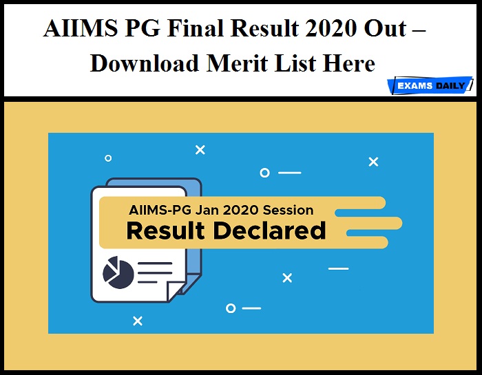 AIIMS PG Final Result 2020 Out – Download Merit List Here