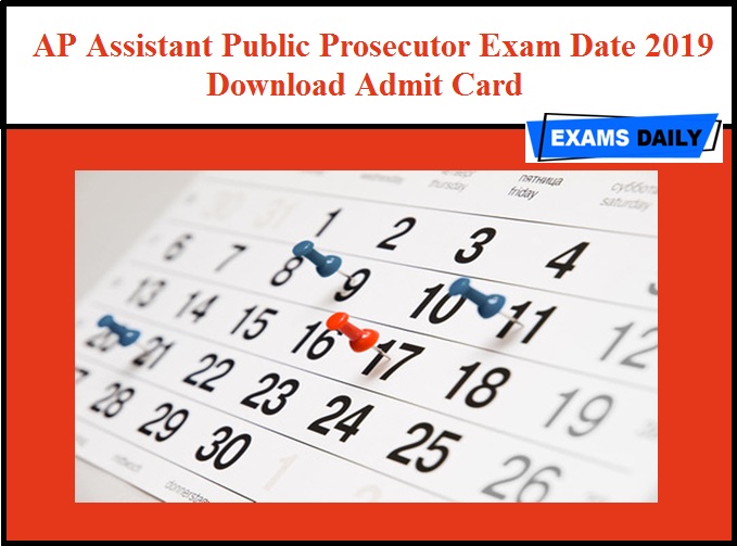 AP Assistant Public Prosecutor Exam Date 2019