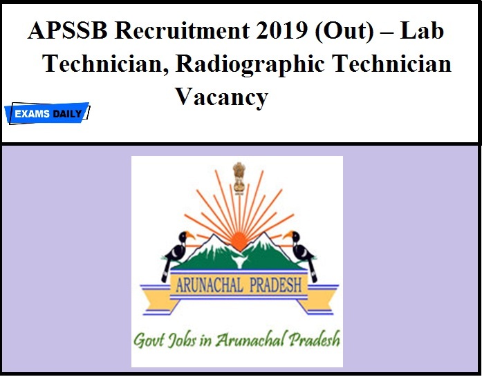 APSSB Recruitment 2019 (Out) – Lab Technician, Lab Assistant Vacancy