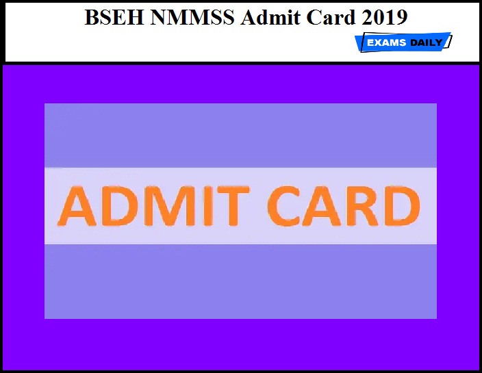 BSEH NMMSS Admit Card 2019 Released