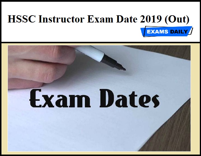 HSSC Instructor Exam Date 2019 (Out) – Download Admit Card