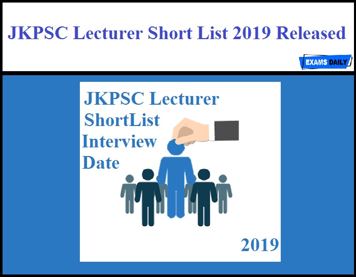 JKPSC Lecturer Short List 2019 Released