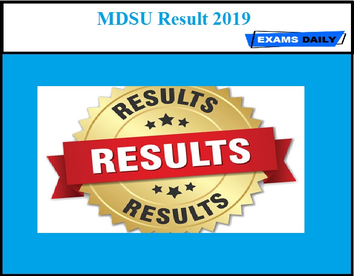 MDSU Result 2019 Released – Download for UG & PG Courses