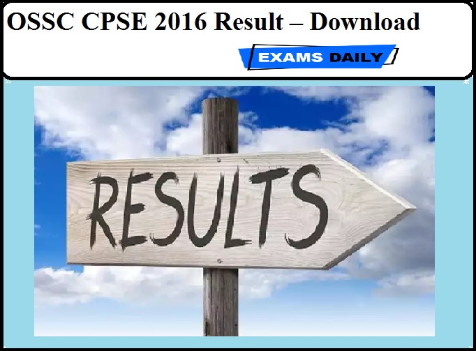 OSSC CPSE Physical Test Date 2019 Out - Download