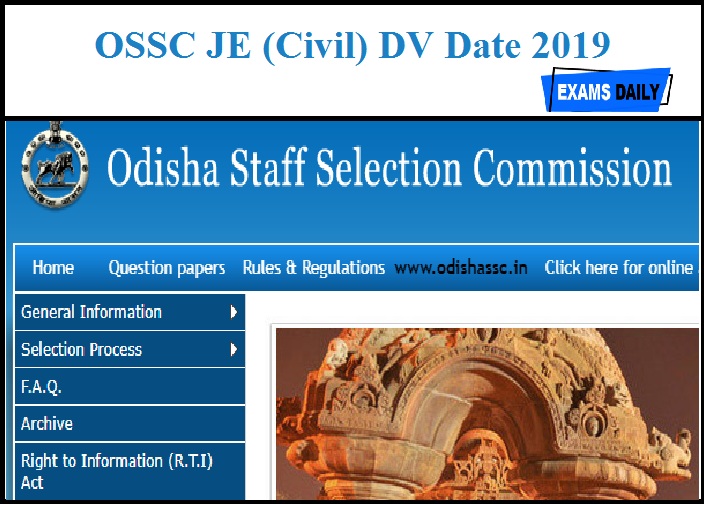 OSSC JE (Civil) DV Date 2019