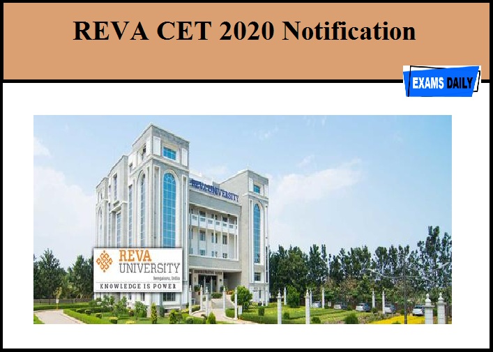 REVA CET 2020 Notification OUT – Apply Karnataka University
