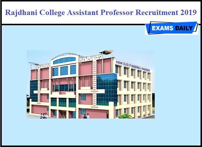 Rajdhani College Assistant Professor Recruitment 2019