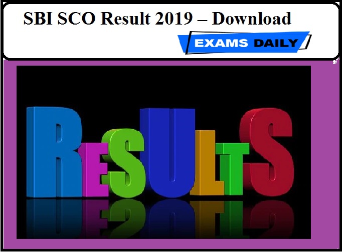SBI SCO Result 2019 – Download