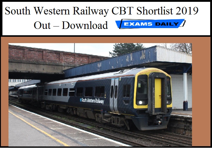 South Western Railway CBT Shortlist 2019 Out – Download