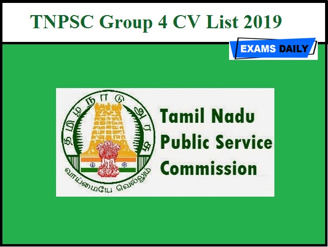 TNPSC Group 4 CV List 2019
