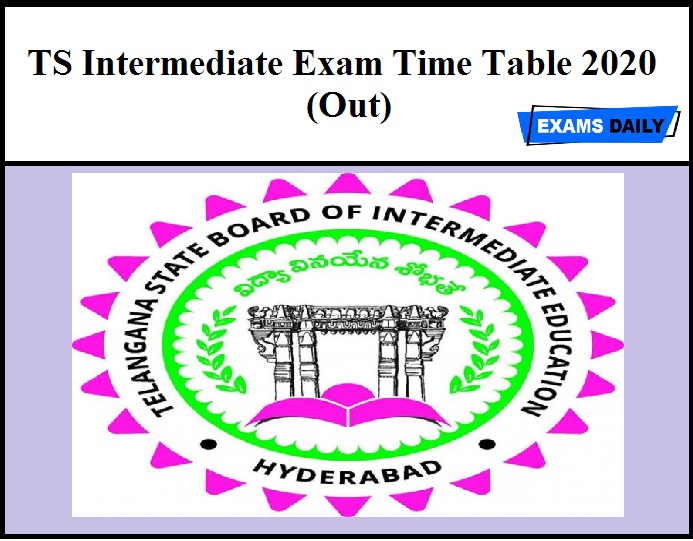 TS Intermediate Exam Time Table 2020 (Out) – Download 1st Year & 2nd Year Schedule