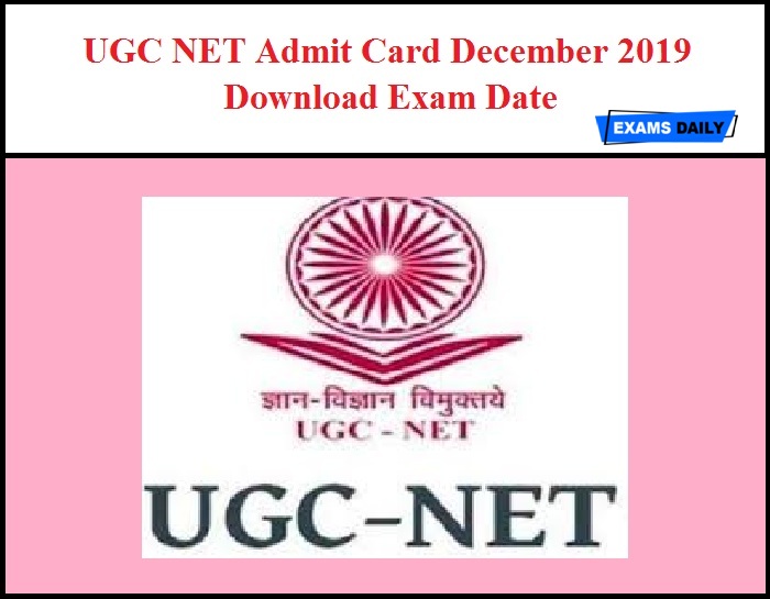 UGC NET Admit Card December 2019