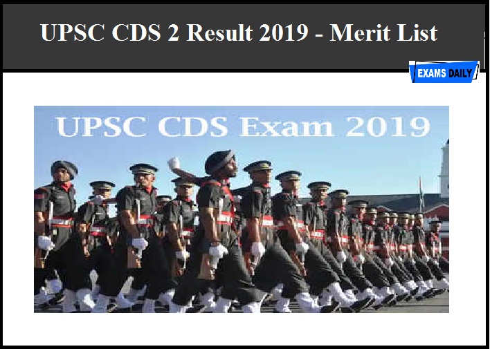 UPSC CDS 2 Result 2019 OUT – Download Merit list