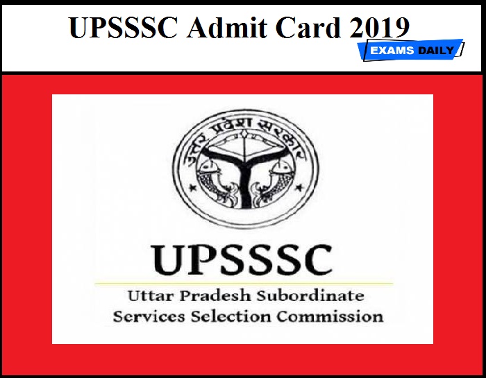 UPSSSC Admit Card 2019