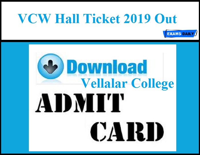 VCW Hall Ticket 2019 Out