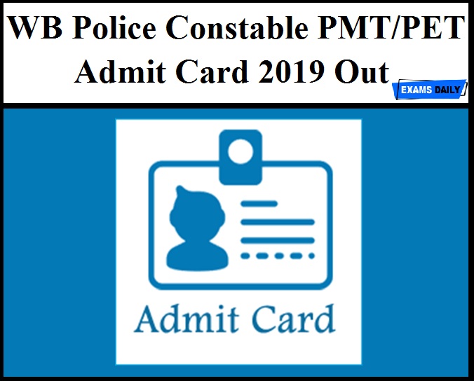 WB Police Constable Admit Card 2019 Out