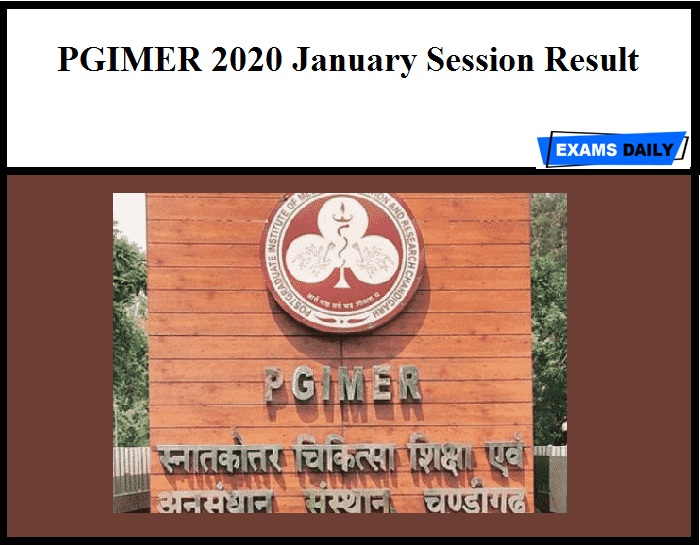 PGIMER 2020 January Session Result – Download