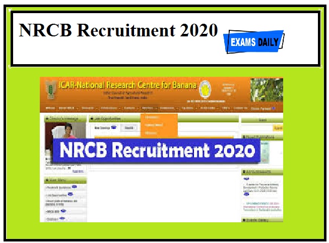 NRCB Recruitment 2020 Out – Walk in Interview