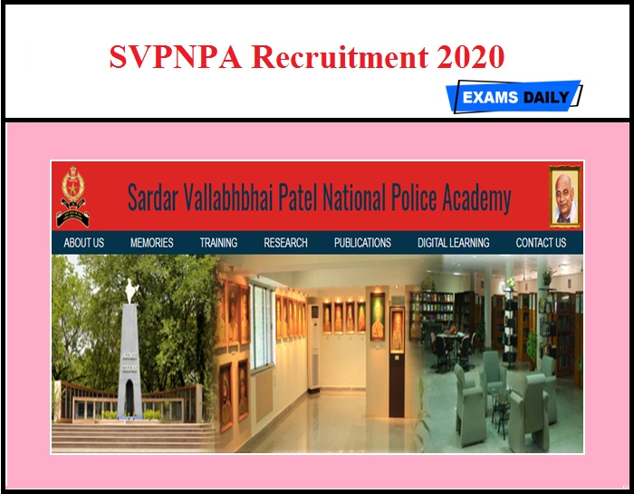 svpnpa recruitment 2016 au