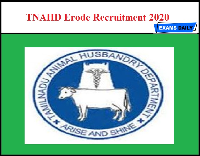TNAHD Erode Recruitment 2020 OUT