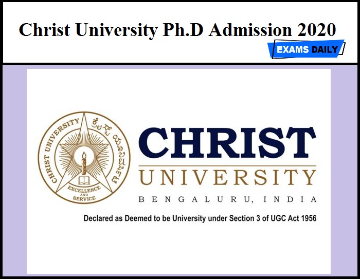 phd program in christ university