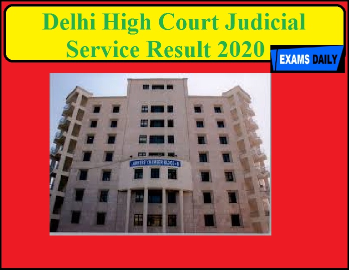 Delhi High Court Judicial Service Result 2020