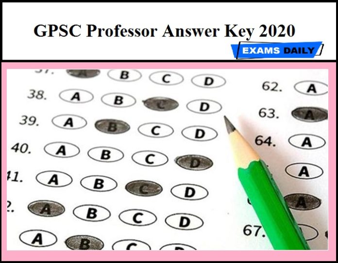 GPSC प्रोफेसर उत्तर कुंजी 2020 (आउट)