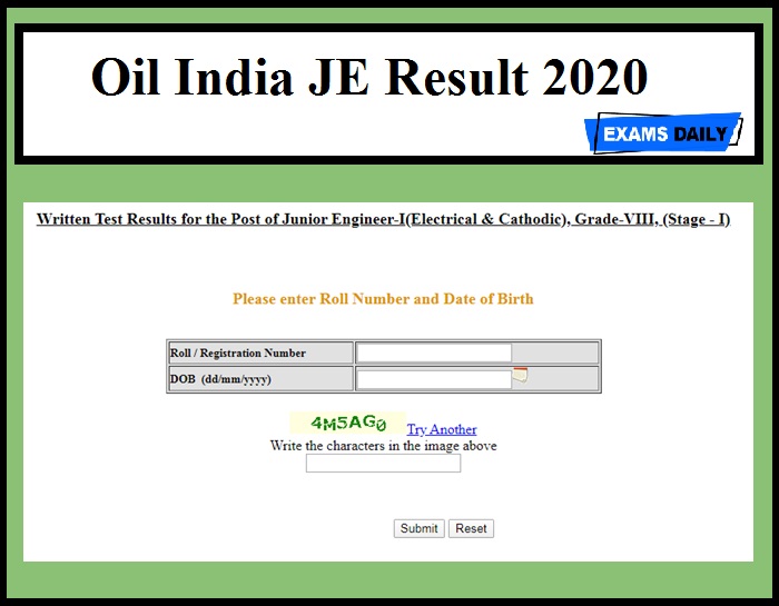 Oil India JE Result 2020 Out – Download Here