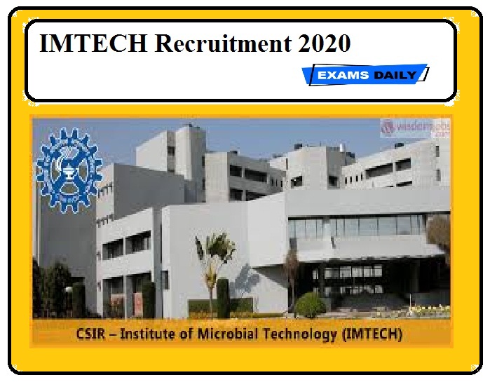IMTECH Recruitment 2020 Out – Apply Now