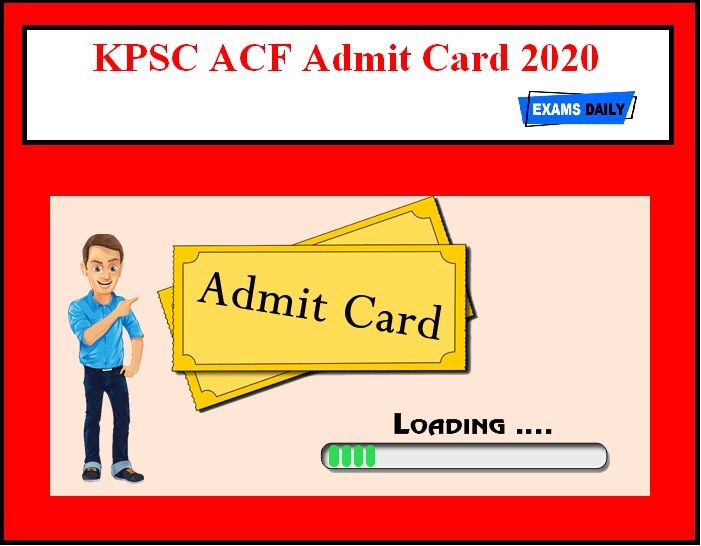 KPSC ACF Admit Card 2020