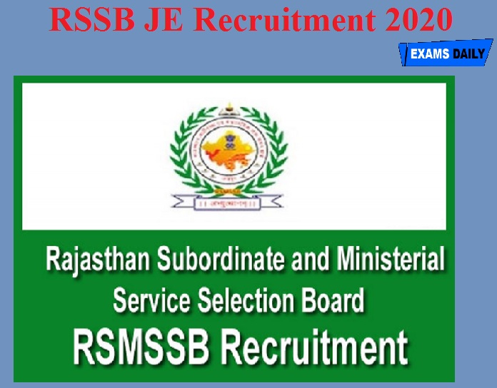 RSMSSB JE Recruitment 2020 (Out) – Apply Online For 1054 Junior Engineer Vacancies!!!