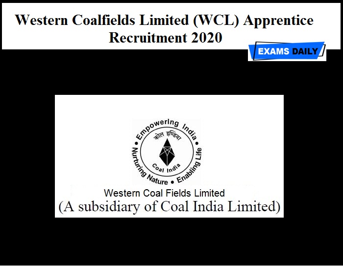 Western Coalfields Limited (WCL) Apprentice Recruitment 2020