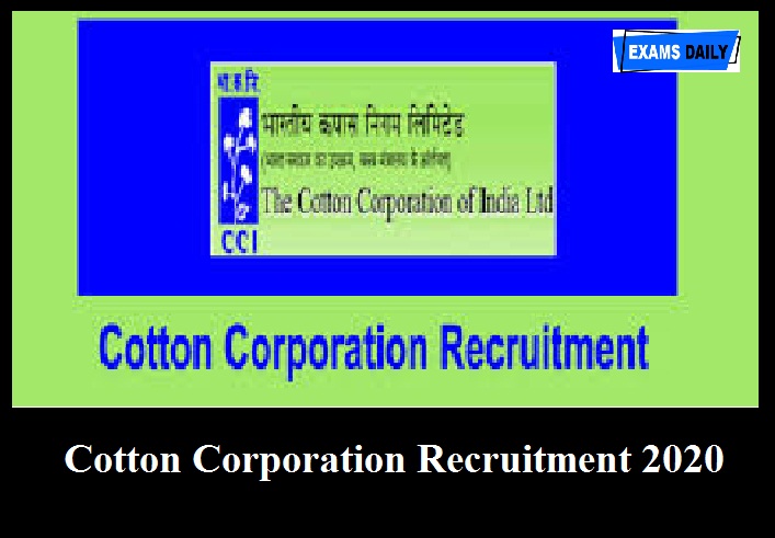 Cotton Corporation Of India Limited Recruitment 2020 out - For Temporary Driver Vacancies || Apply Now