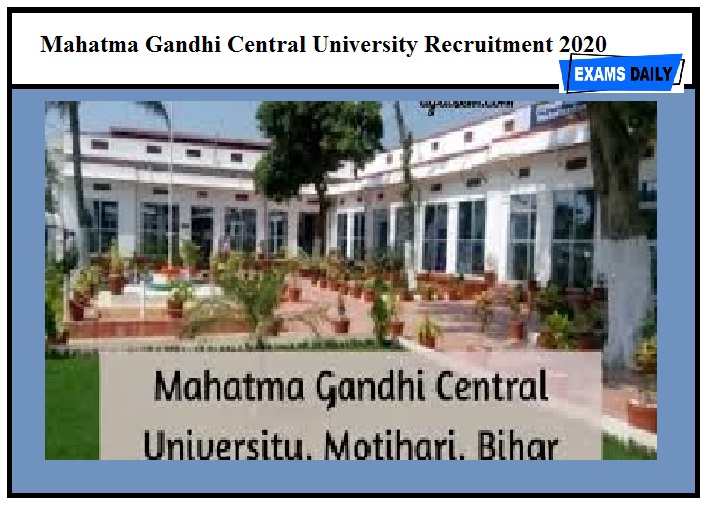 Mahatma Gandhi Central University Recruitment 2020 out -79,800 Salary &Apply For Deputy Librarian Vacancies !!!