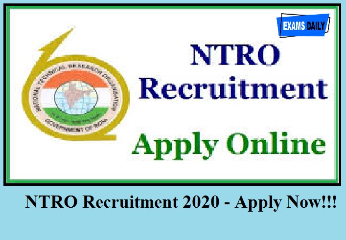 NTRO Recruitment 2020 out - Apply For Deputy Chief Engineer || Download Application Form!!!
