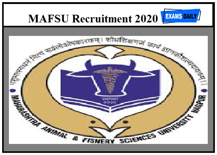 MAFSU Recruitment 2020 out – For Research Associate &SRF posts || Last Chance Apply Here!!!