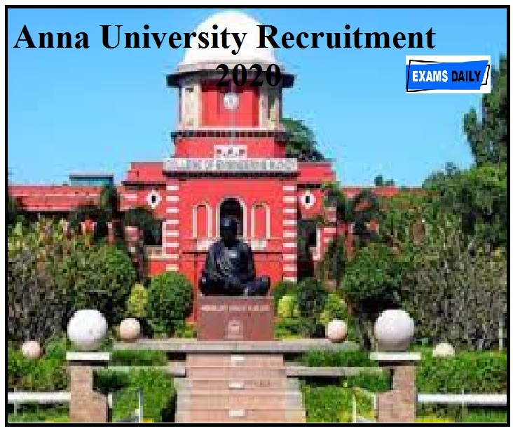 Anna University Recruitment 2020 Out-Apply For Professional Assistant