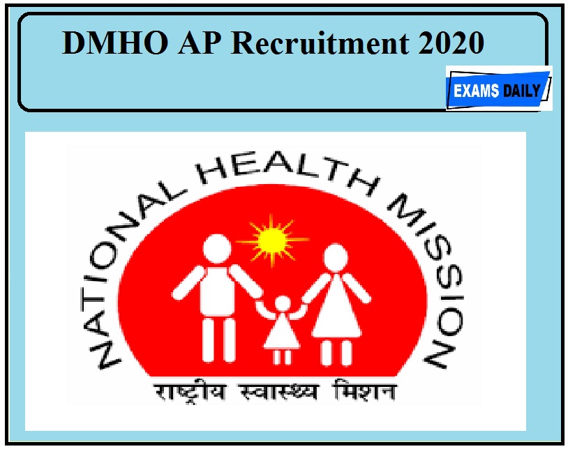 DMHO AP Recruitment 2020 Out – 1433 Vacancies &Apply Now!!!