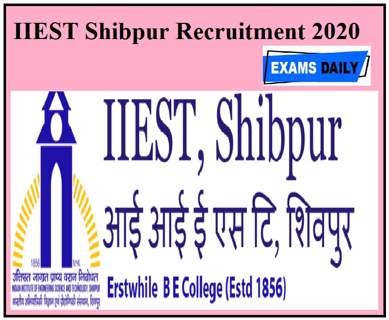 IIEST Shibpur Recruitment 2020 ,Apply For Junior Research Fellow Vacancies