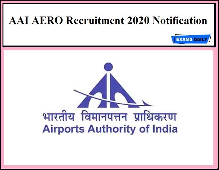 AAI AERO Recruitment 2020 Notification