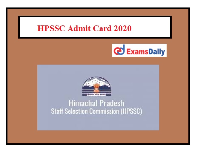 HPSSC Admit Card 2020