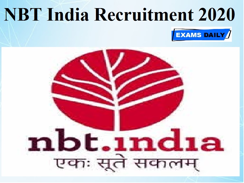 NBT India Recruitment 2020 Out – For Deputy Director